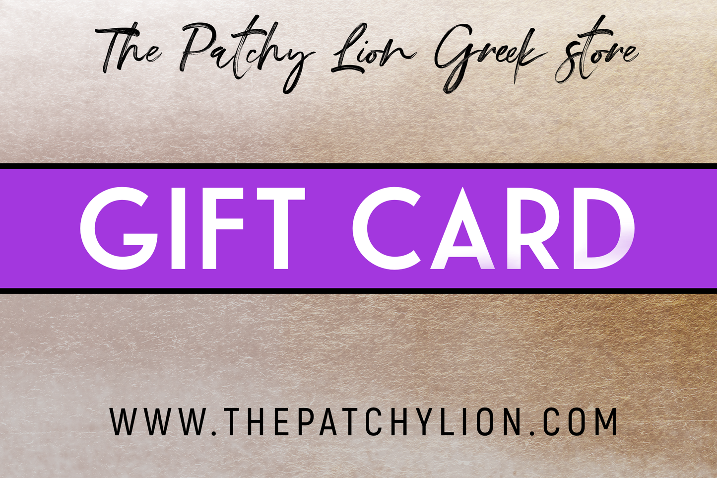 The Patchy Lion Gift Card