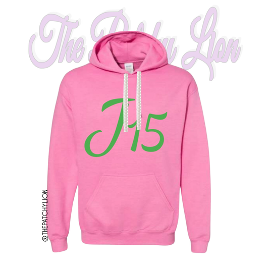 J15 Pearl String Hoodie Heliconia | Free Shipping
