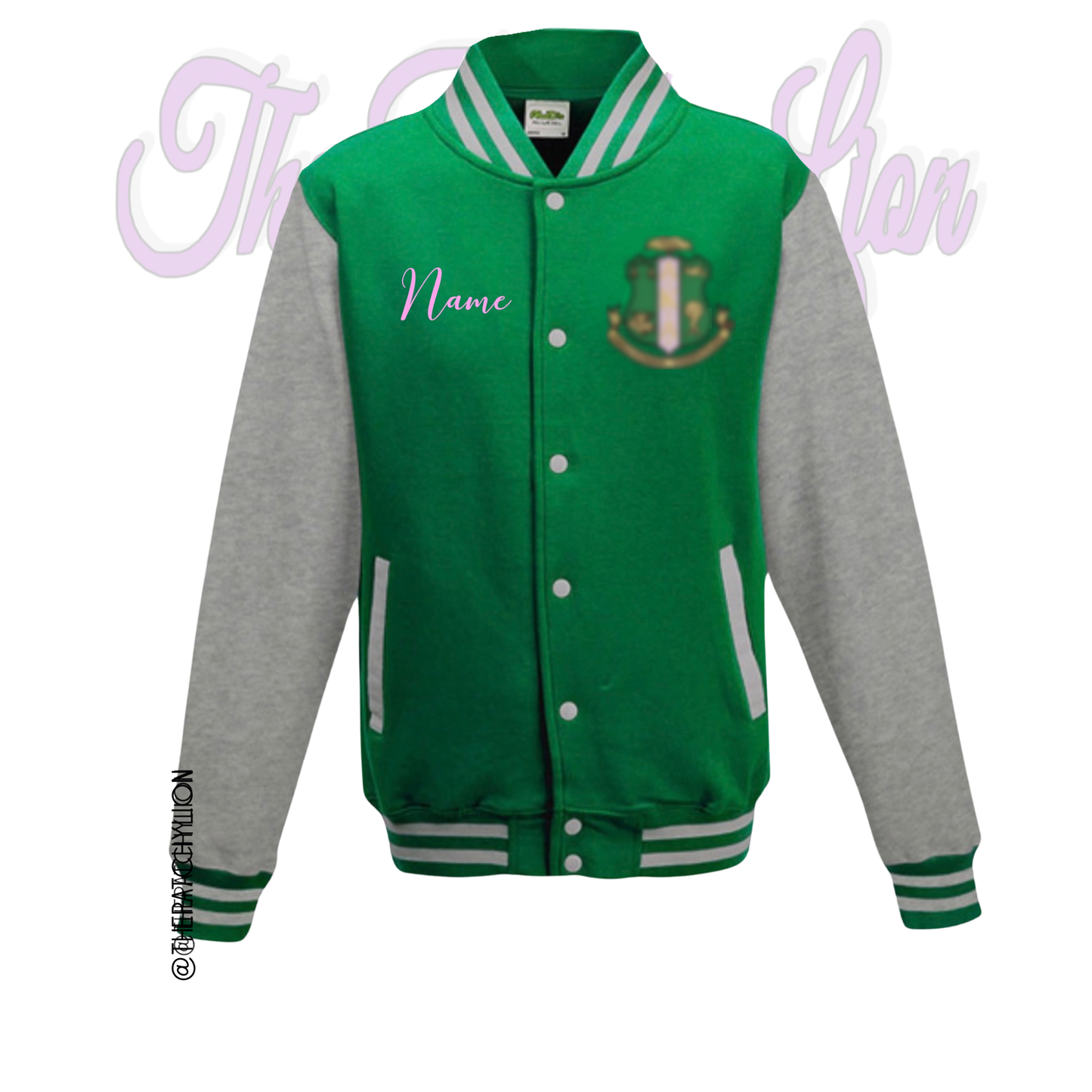 Alpha Embroidered Letterman Jacket | Free Shipping