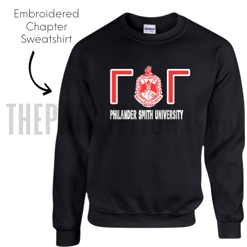 School Me Greek Delta Embroidered Sweatshirt | Free Shipping