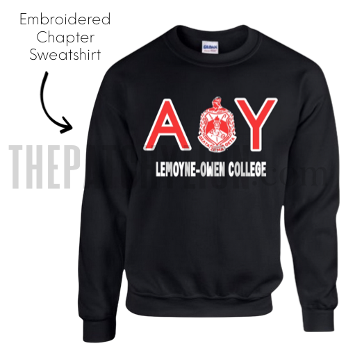 School Me Greek Delta Embroidered Sweatshirt | Free Shipping
