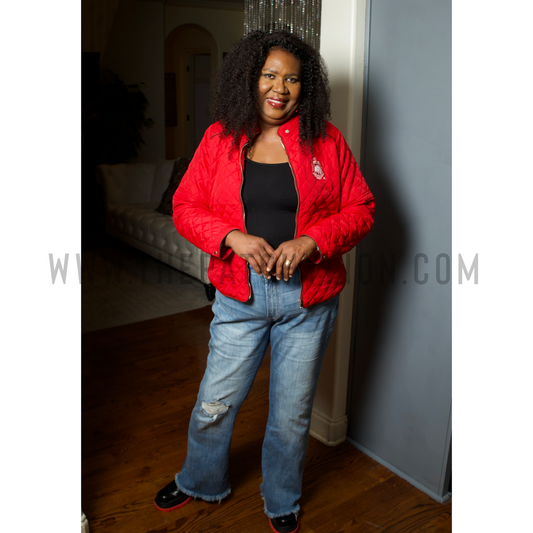 Curvy Cold Times Puffer Red | Free Shipping