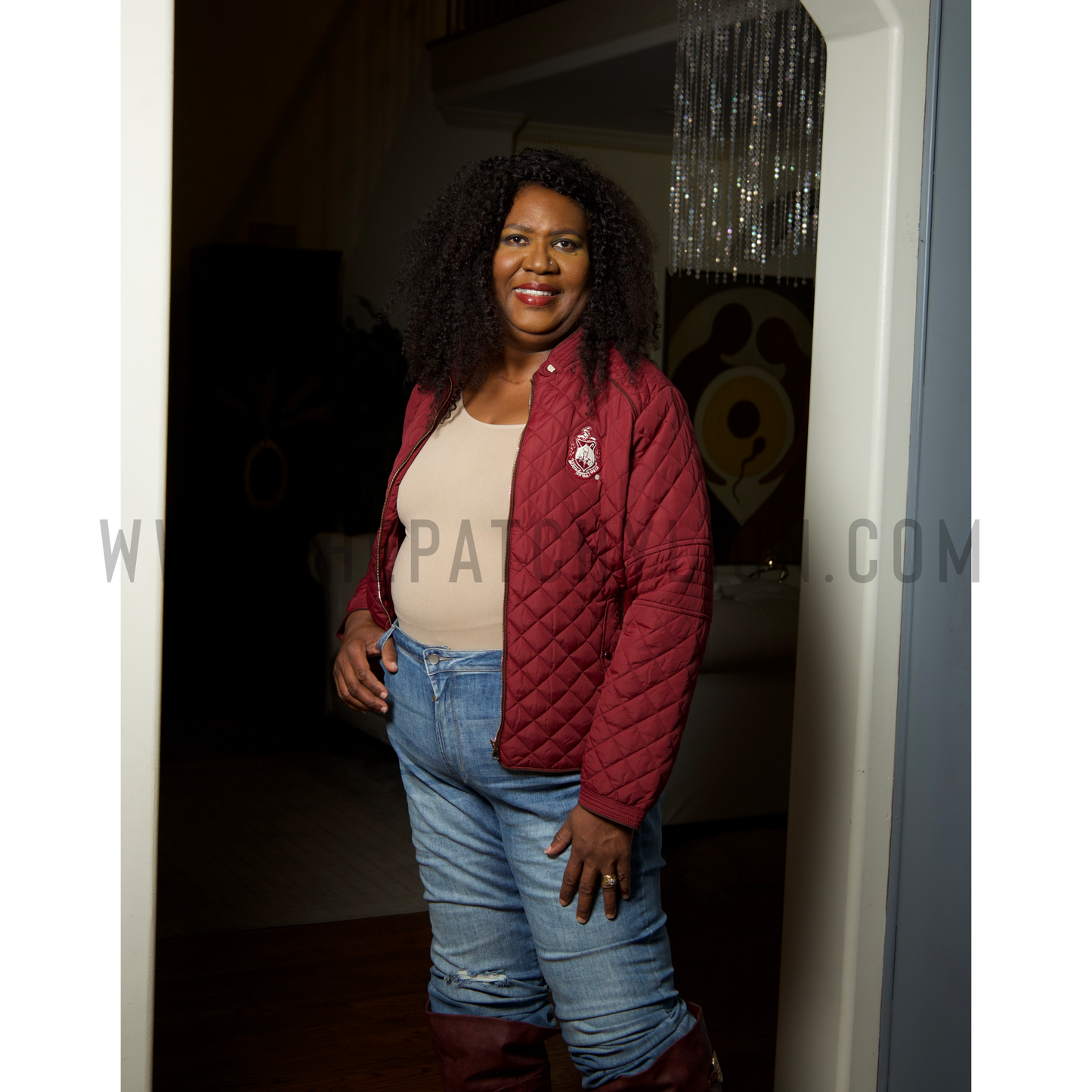 Curvy Cold Times Puffer Crimson | Free Shipping