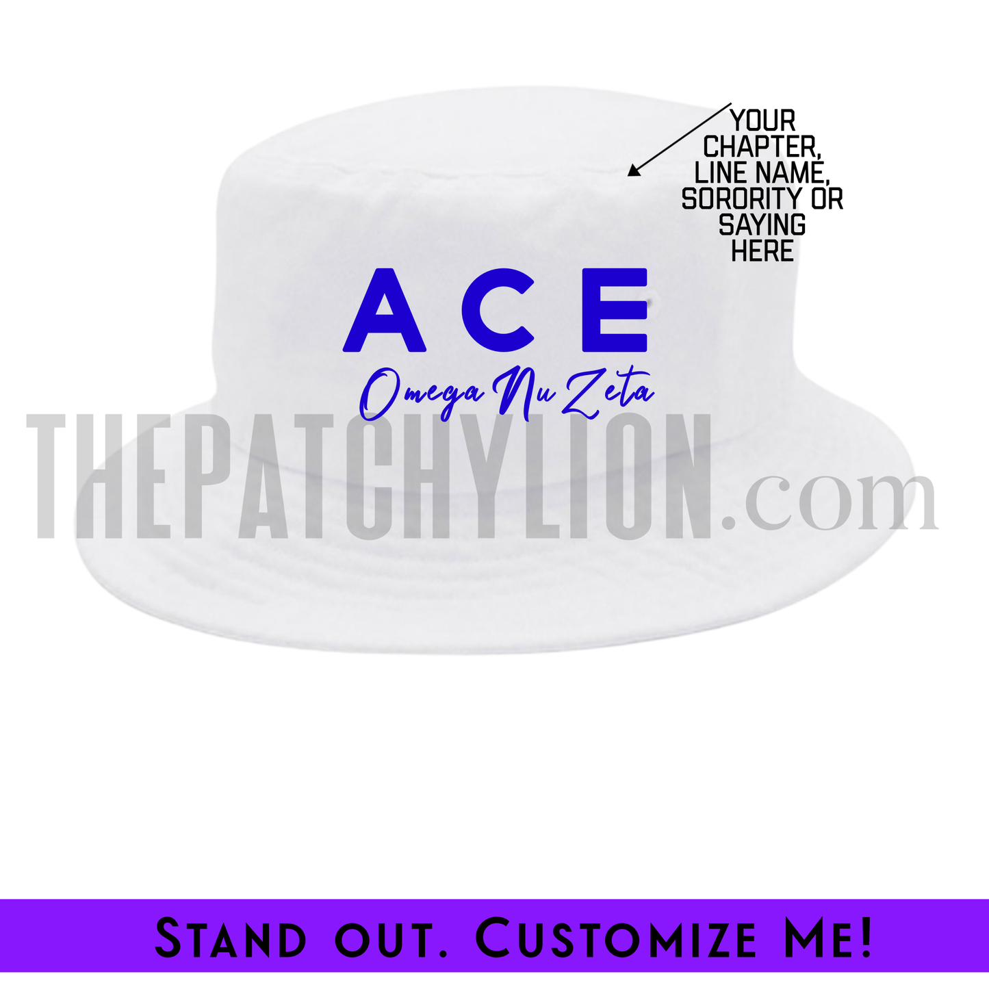 Custom Embroidered Bucket Hat Zeta | Free Shipping