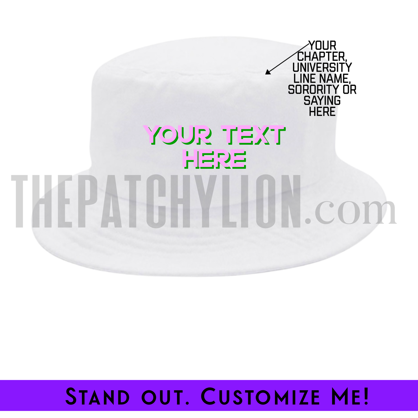 Custom Embroidered Bucket Hat Alpha | Free Shipping