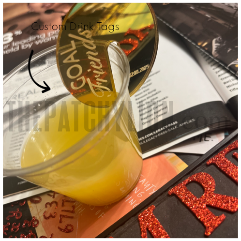 Custom Rounds Mirrored Acrylic Drink Tags | Free Shipping