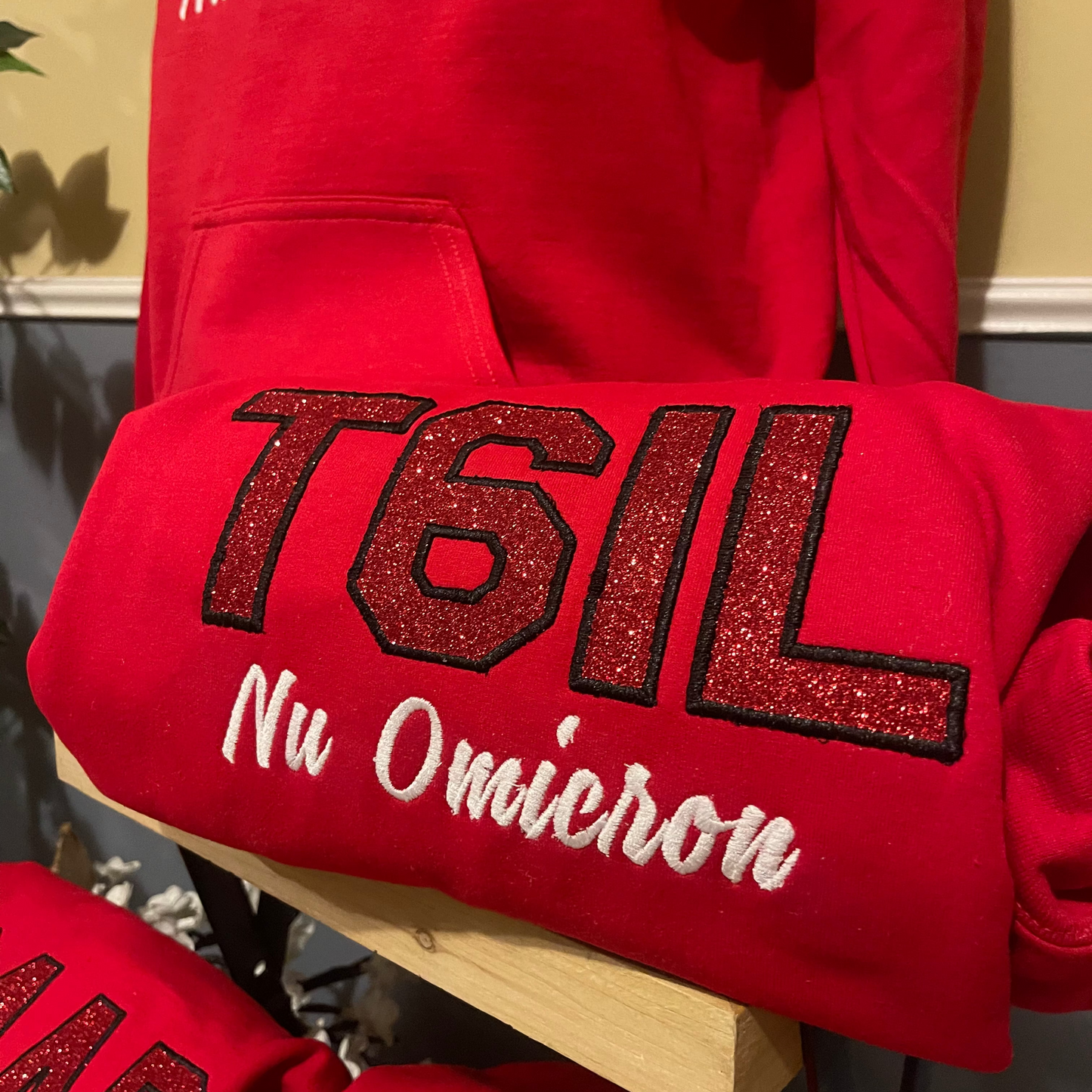 Glittery Chapter Hoodie Red | Free Shipping