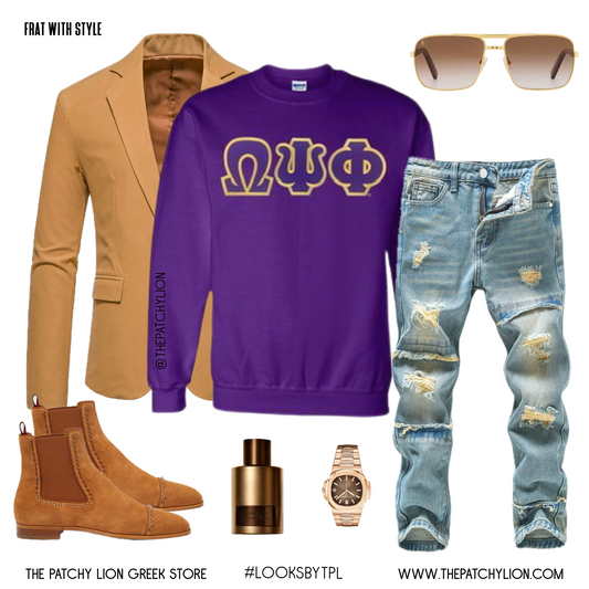 Omega Embroidered Long Sleeve Tee | Free Shipping