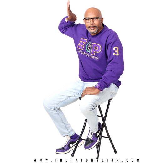 Custom 2 Letter Omega Chapter Embroidered Sweatshirt | Free Shipping