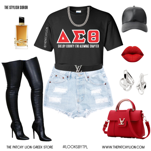 Custom Embroidered Greek Tee Delta | Free Shipping