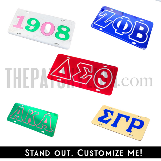 Custom Mirrored-Acrylic License Plate | Free Shipping