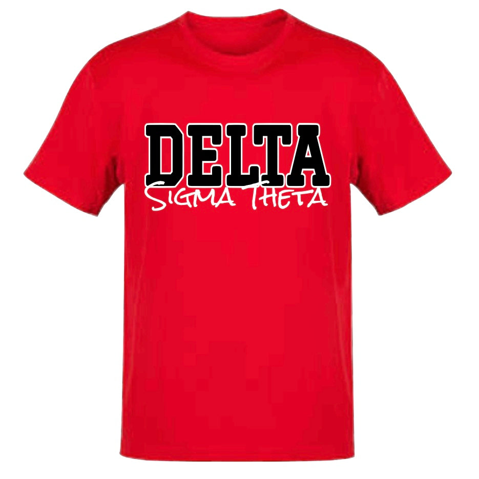 Delta Me Tee Red Black | Free Shipping