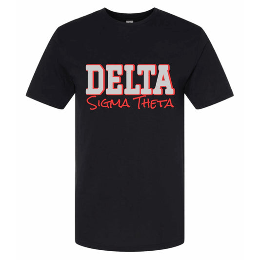 Delta Me Tee Black Red | Free Shipping