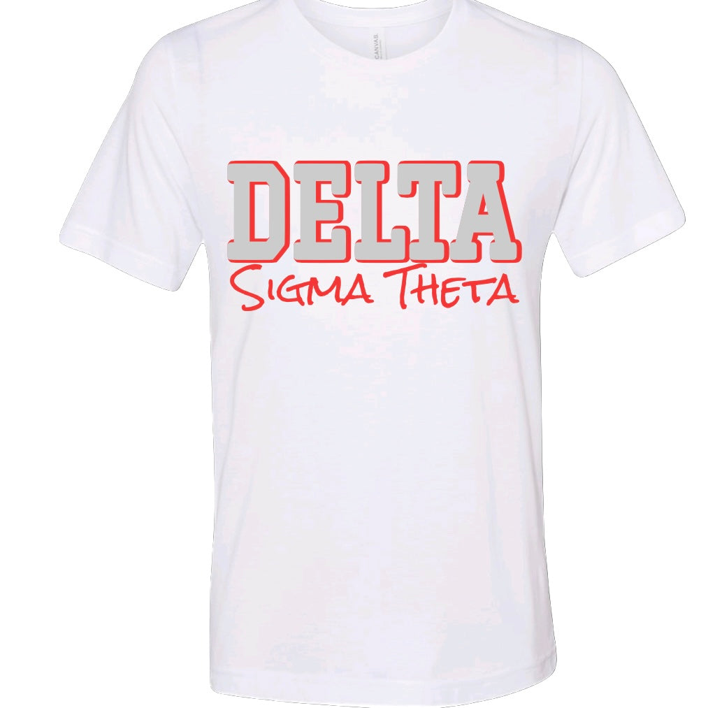 Delta Me Tee White | Free Shipping