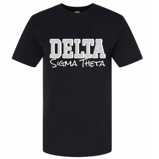 Delta Me Tee Black Silver | Free Shipping