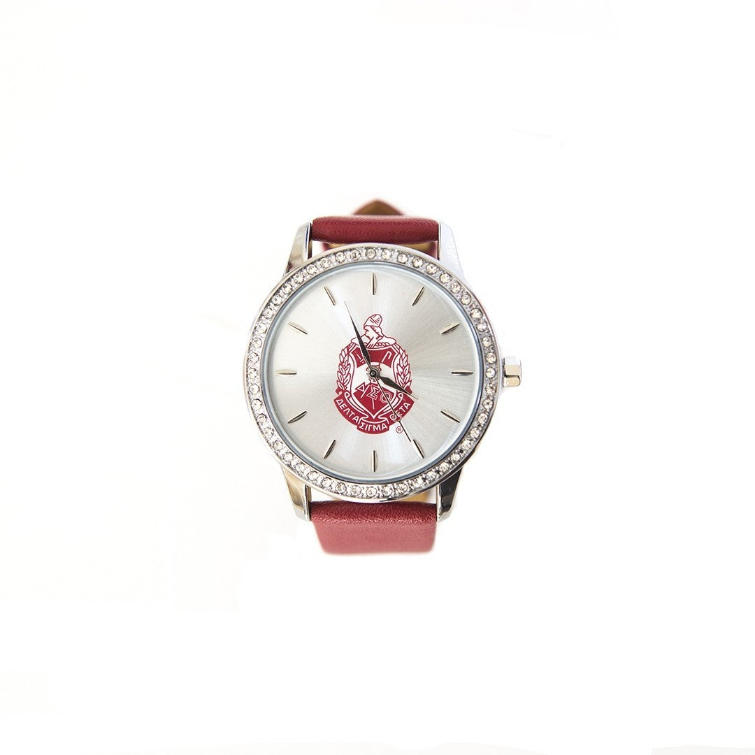 Delta Sigma Theta Leather Watch | Free Shipping
