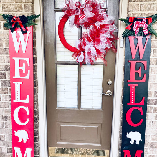 Elephant Welcome Sign Red | Free Shipping