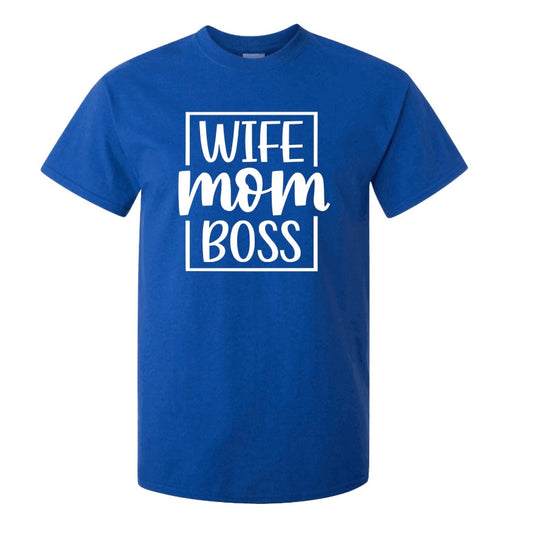 Wife Mom Boss Blue | Free Shipping