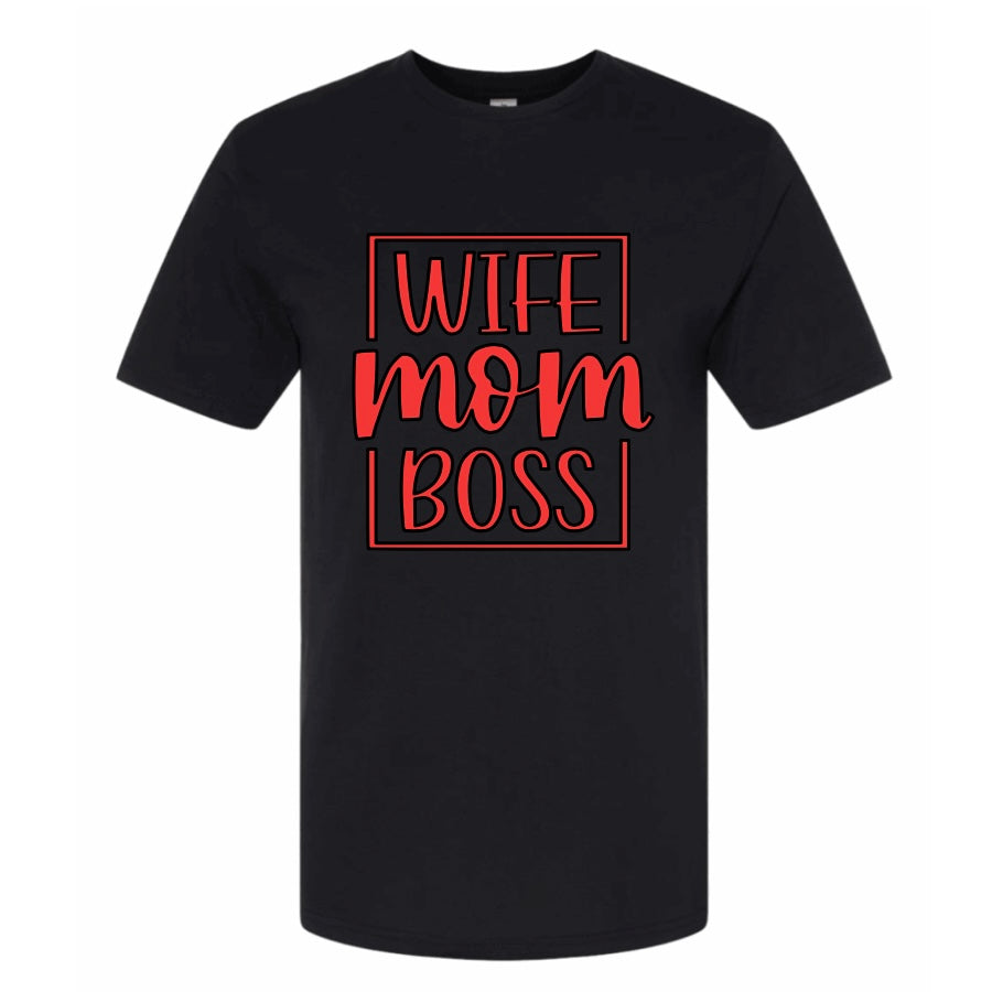 Wife Mom Boss Red | Free Shipping