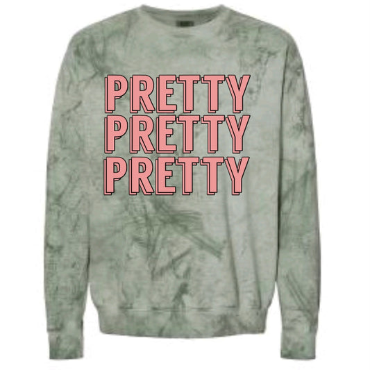 Pretty Tie Me Down Glitter Crewneck Sweater White | Free Shipping