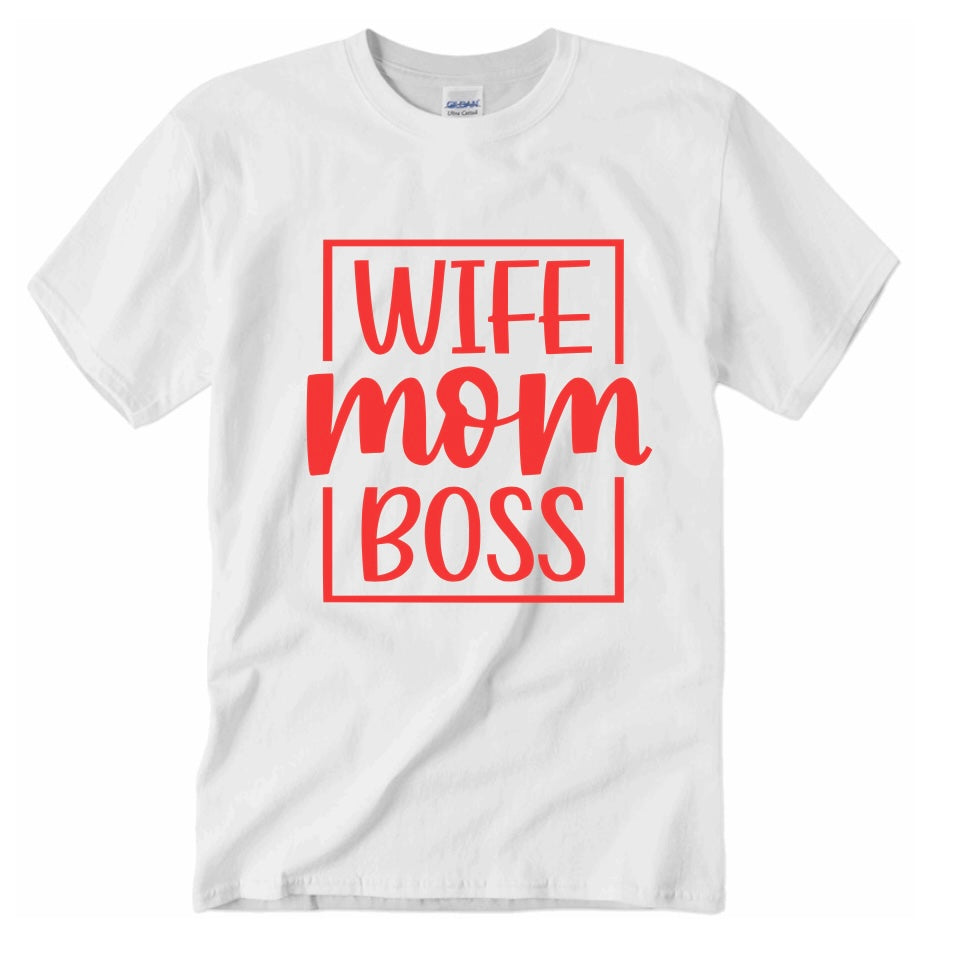 Wife Mom Boss Red | Free Shipping