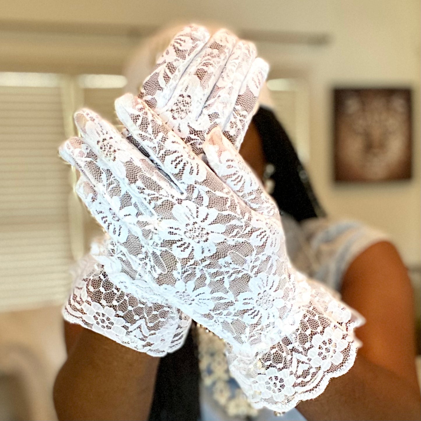Lace White Gloves | Free Shipping
